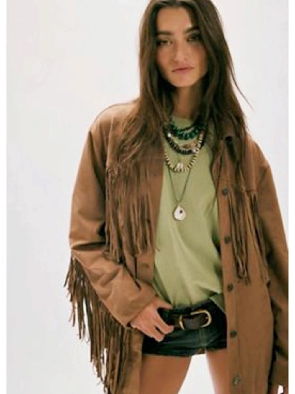 We The Free Fringe Out Vegan Suede Jacket